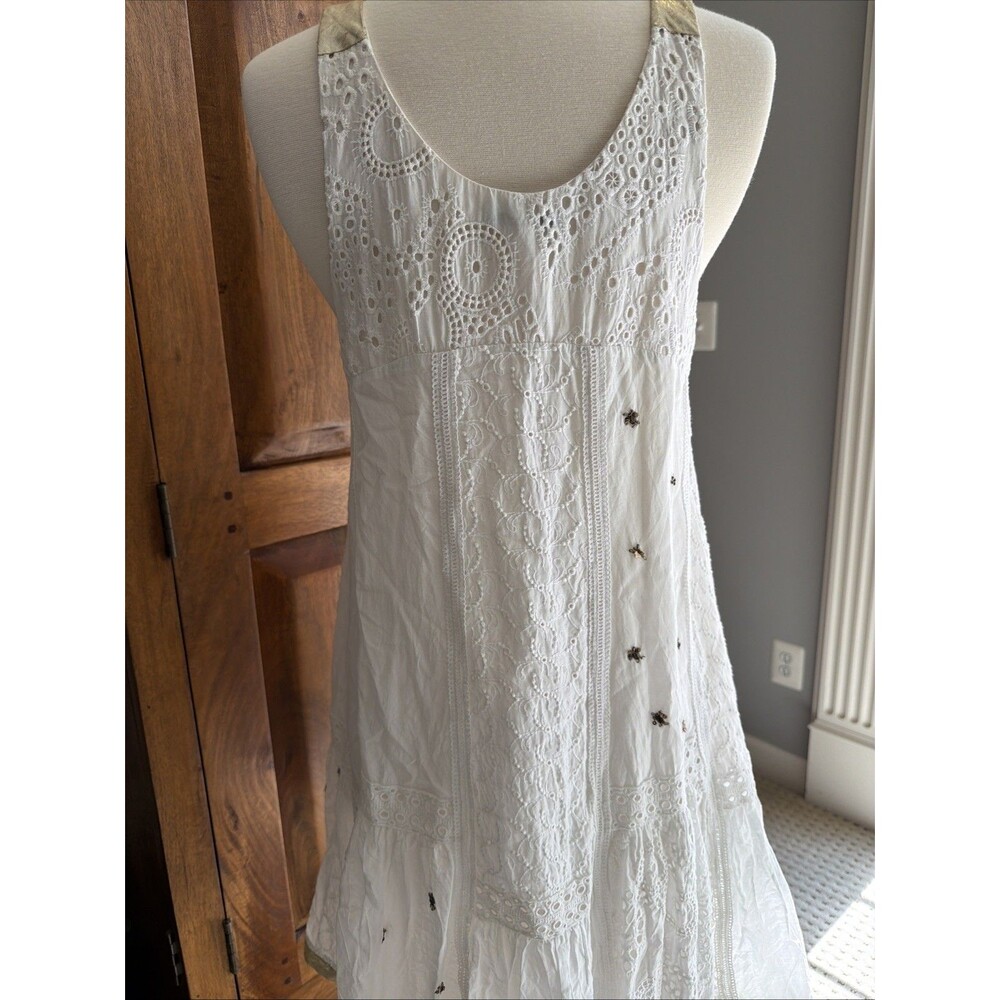 Anthropologie Leifnotes White Dress Size 6 - Picture 5 of 8